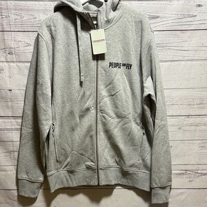 Crimson Cut Bison Hoodie NWT